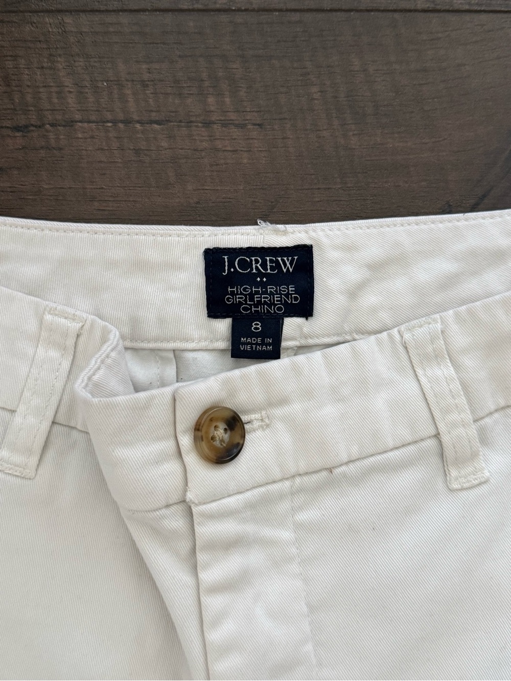 J. Crew High Rise Girlfriend Chino Pants White Size 8 - Picture 8 of 10